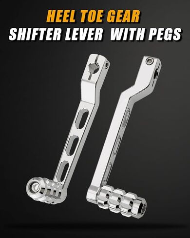 Motorcycle Heel Toe Shifter Levers 2PCS Black CNC Aluminum Gear Pedals Shift Arms Compatible with Harley Davidson Touring Softail Electra Glide Road King Street Trike (Knob Chrome Kit) in Saudi Arabia