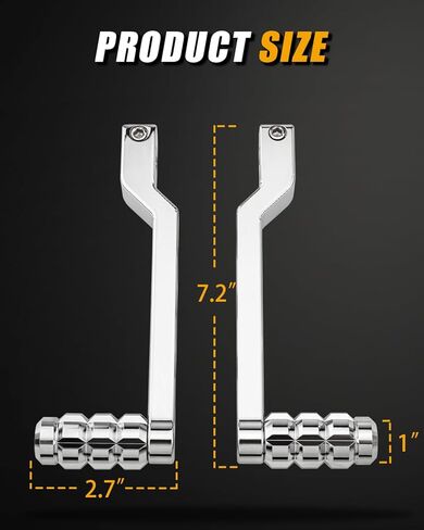 Motorcycle Heel Toe Shifter Levers 2PCS Black CNC Aluminum Gear Pedals Shift Arms Compatible with Harley Davidson Touring Softail Electra Glide Road King Street Trike (Knob Chrome Kit) in Saudi Arabia
