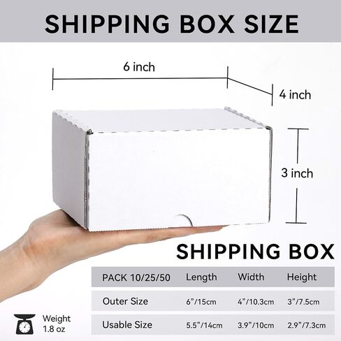 10 Pack 6x4x3" Small Shipping Boxes, Brown Corrugated Cardboard Boxes for Small Business Mailing, Storage, Gift Packaging in Saudi Arabia