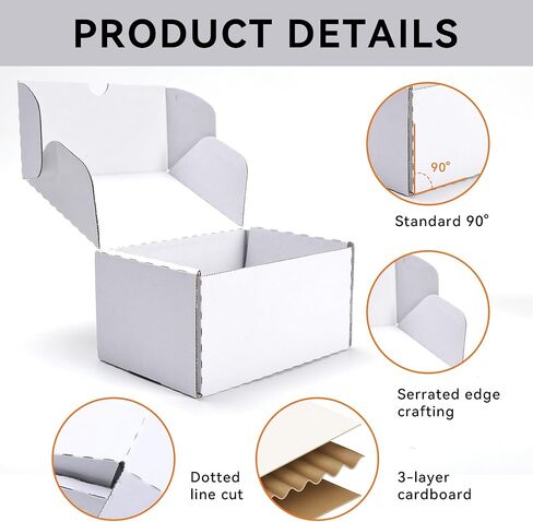 10 Pack 6x4x3" Small Shipping Boxes, Brown Corrugated Cardboard Boxes for Small Business Mailing, Storage, Gift Packaging in Saudi Arabia