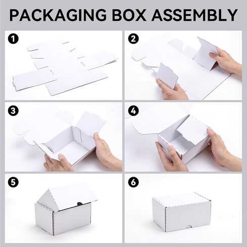 10 Pack 6x4x3" Small Shipping Boxes, Brown Corrugated Cardboard Boxes for Small Business Mailing, Storage, Gift Packaging in Saudi Arabia
