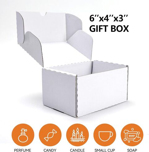 10 Pack 6x4x3" Small Shipping Boxes, Brown Corrugated Cardboard Boxes for Small Business Mailing, Storage, Gift Packaging in Saudi Arabia
