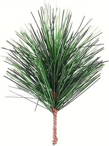 24Pcs Artificial Pine Sprigs, 2.7" Christmas Faux Cedar Stems for DIY Wreath Greenery Pine Needles Branches Small Picks for Favor Gifts Decor (Green) in Saudi Arabia