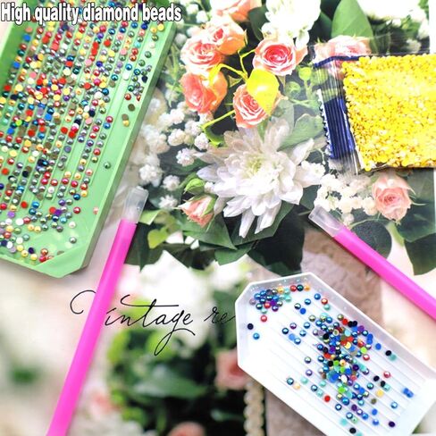 15000 قطعة 30 لونًا 5D لامع AB Diamond خرز طلاء فني، إكسسوارات أحجار الراين للصياغة، خرز دائري بديل لإكسسوارات الرسم الفني الماسي DIY (متعدد الألوان) in Kuwait