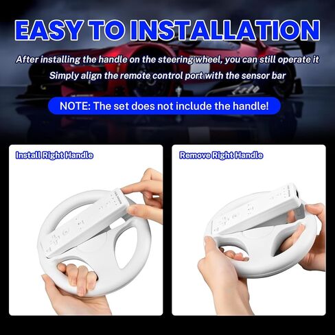 لعبة إطلاق النار EuroBird Wii u Zapper Gun Grip وعجلة القيادة - مناسبة لجهاز التحكم عن بعد اللاسلكي Wii Nunchuk (مجموعة بيضاء من 2) in Kuwait
