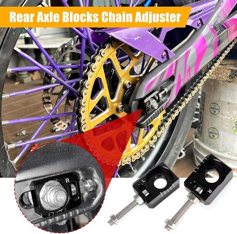 PSLER 2PCS Chain Tensioner Adjuster - Rear Axle Blocks Chain Adjuster with Dual-Side Measurement Scale - for Precise Alignment and Smooth Riding, Compatible with Light Bee X Segway X160 X260 Dirt Bike in Saudi Arabia