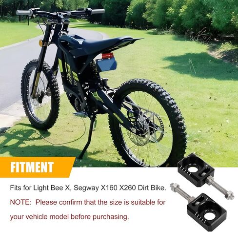 PSLER 2PCS Chain Tensioner Adjuster - Rear Axle Blocks Chain Adjuster with Dual-Side Measurement Scale - for Precise Alignment and Smooth Riding, Compatible with Light Bee X Segway X160 X260 Dirt Bike in Saudi Arabia