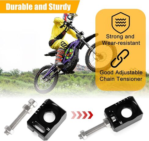 PSLER 2PCS Chain Tensioner Adjuster - Rear Axle Blocks Chain Adjuster with Dual-Side Measurement Scale - for Precise Alignment and Smooth Riding, Compatible with Light Bee X Segway X160 X260 Dirt Bike in Saudi Arabia