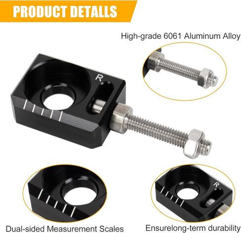 PSLER 2PCS Chain Tensioner Adjuster - Rear Axle Blocks Chain Adjuster with Dual-Side Measurement Scale - for Precise Alignment and Smooth Riding, Compatible with Light Bee X Segway X160 X260 Dirt Bike in Saudi Arabia
