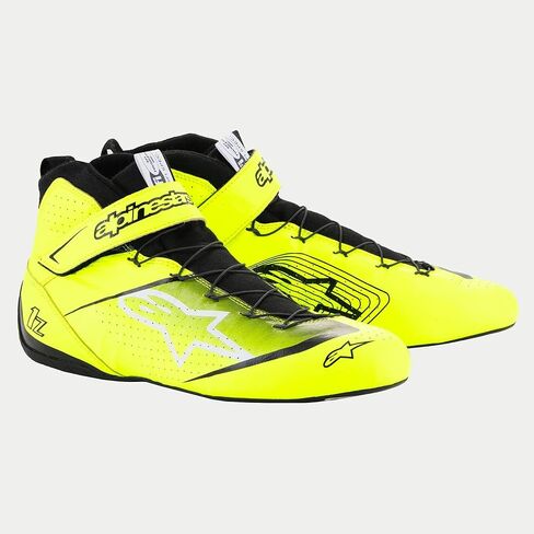 Alpinestars Tech-1 Z V3 Driving Shoes SFI - Size 10.5 - Yellow Fluorescent/Black (2715524-551-10.5) in Saudi Arabia