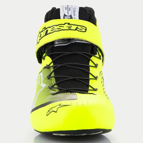 Alpinestars Tech-1 Z V3 Driving Shoes SFI - Size 10.5 - Yellow Fluorescent/Black (2715524-551-10.5) in Saudi Arabia