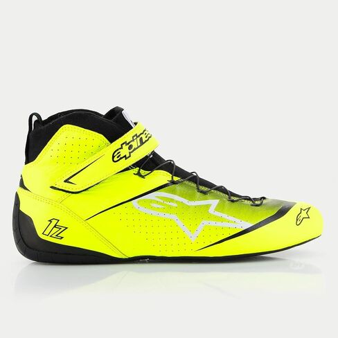 Alpinestars Tech-1 Z V3 Driving Shoes SFI - Size 10.5 - Yellow Fluorescent/Black (2715524-551-10.5) in Saudi Arabia