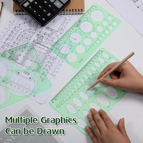 مجموعة قوالب دائرية، 3 قطع استنسل دائري بلاستيكي للرسم، قالب دائرة للرسم، أدوات صياغة بأحجام متعددة لتصميم فني المكتب in Kuwait
