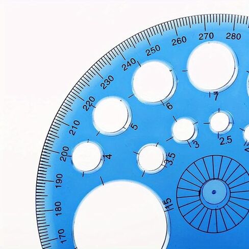Full Circle Template Plastic Round Protractor 360 Degree for Painting Drawing Drafting Tool 16 Circular Sizes,Technical Drawing Supplies-4 Colors in Saudi Arabia