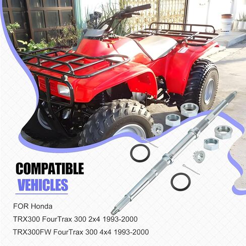 Rear Wheel Axle Shaft & Nut Kit for Honda Fourtax 300 2x4/4x4 TRX300 TRX300FW 1993-2000 42310-HC5-970 in Kuwait