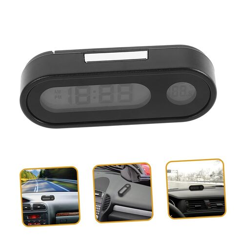 Small Clock with Backlight Temperature Display Mini Electronic Dashboard Clock Portable and Temperature Monitor for Vehicle Use in Saudi Arabia