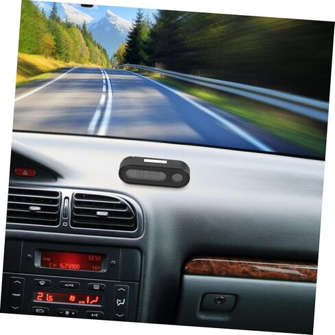 Small Clock with Backlight Temperature Display Mini Electronic Dashboard Clock Portable and Temperature Monitor for Vehicle Use in Saudi Arabia