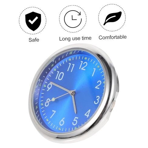 PRETYZOOM ساعة لوحة سيارة لاصقة مثبتة على السيارة ساعة تناظرية مضيئة سطح مرآة تركيب ثابت للسيارات in Saudi Arabia