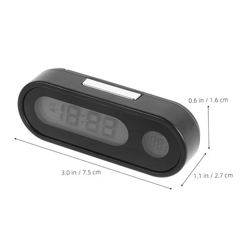 Dashboard Clock with Backlight and Digital Temperature Display Compact Vehicle Clock for Accurate Timekeeping and Easy Reading in Low Light Portable Design for Cars and Trucks in Kuwait