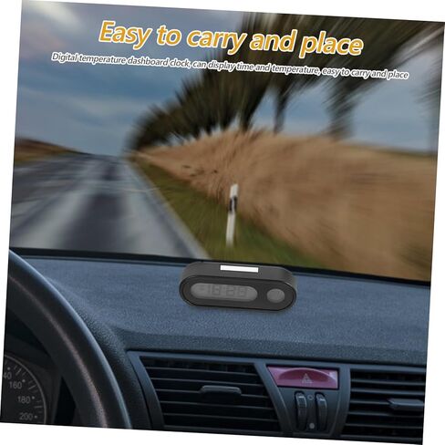 Dashboard Clock with Backlight and Digital Temperature Display Compact Vehicle Clock for Accurate Timekeeping and Easy Reading in Low Light Portable Design for Cars and Trucks in Kuwait