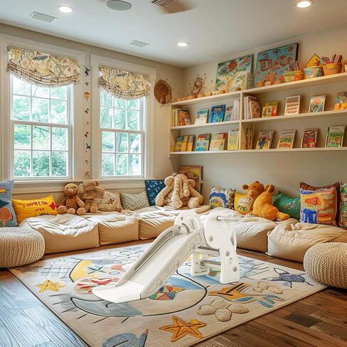 Toddler Slide for Kids Ball Pit Indoor Slide for Toddlers Baby with Basketball Hoop Slideway for Ball Pit Toddlers Kids in Kuwait