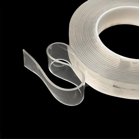 1m Invisible Two Sided Tape Heavy Duty for Decoration, Home Repair, Greeting Cards, No Damage, Double Sided Tape for Crafts Wall Safe Tape Transparent High Adhesive Nano Tape Wall Safe Tape in Saudi Arabia