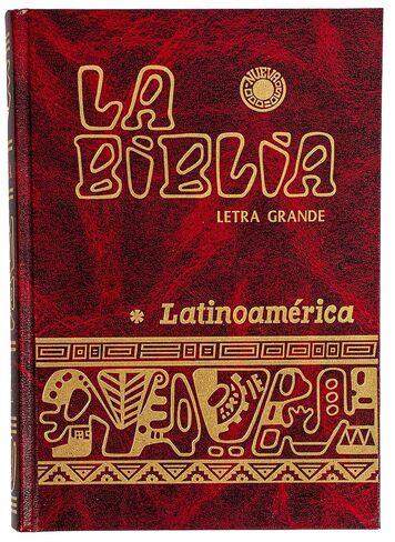 Biblia Catolica Latinoamericana Letra Grande Edicion Cartone, Easy Study Notes, The Beautiful Latin American Catholic Bible (Spanish Edition)(Letra Grande) (Assorted Color) in Saudi Arabia