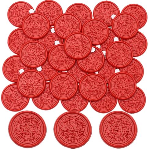 Santa Claus Wax Seal Stickers, ONWINPOR Christmas Tree Star Envelope Seal Stickers, 50 Pcs Self- Adhesive Prosecco Wax Sealingstickers in 3 Styles Perfect for Christmas in Saudi Arabia