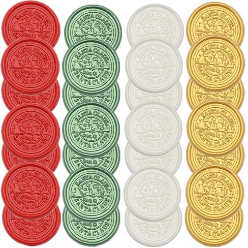 Santa Claus Wax Seal Stickers, ONWINPOR Christmas Tree Star Envelope Seal Stickers, 50 Pcs Self- Adhesive Prosecco Wax Sealingstickers in 3 Styles Perfect for Christmas in Saudi Arabia