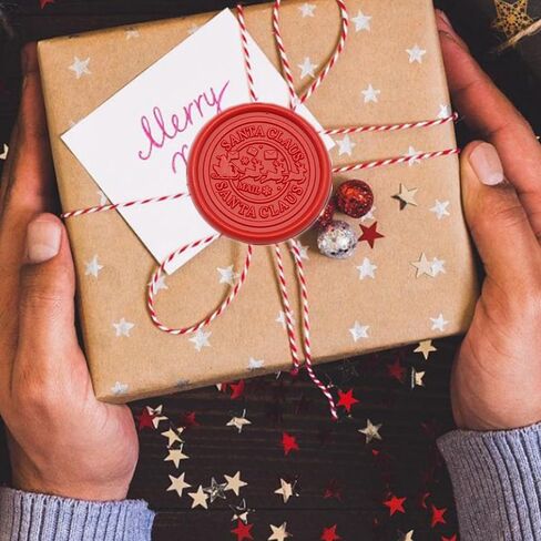 Santa Claus Wax Seal Stickers, ONWINPOR Christmas Tree Star Envelope Seal Stickers, 50 Pcs Self- Adhesive Prosecco Wax Sealingstickers in 3 Styles Perfect for Christmas in Saudi Arabia