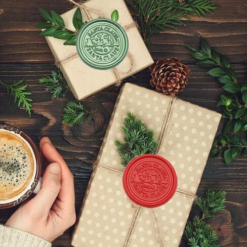 Santa Claus Wax Seal Stickers, ONWINPOR Christmas Tree Star Envelope Seal Stickers, 50 Pcs Self- Adhesive Prosecco Wax Sealingstickers in 3 Styles Perfect for Christmas in Saudi Arabia