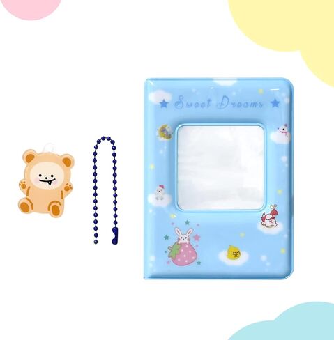 كتاب حامل بطاقات Kpop Photocard مقاس 3 بوصات، ألبوم صور صغير Kpop Photocard Binder، حامل بطاقات صور مجوف على شكل قلب الحب ألبوم Kpop 40 جيبًا مع قلادة جميلة لمجموعة الصور (أبيض) in Kuwait