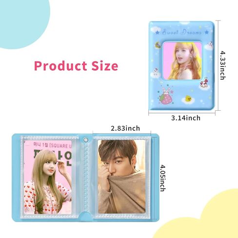 كتاب حامل بطاقات Kpop Photocard مقاس 3 بوصات، ألبوم صور صغير Kpop Photocard Binder، حامل بطاقات صور مجوف على شكل قلب الحب ألبوم Kpop 40 جيبًا مع قلادة جميلة لمجموعة الصور (أبيض) in Kuwait
