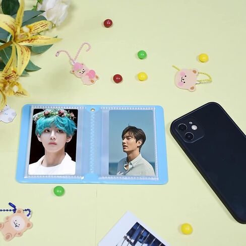 كتاب حامل بطاقات Kpop Photocard مقاس 3 بوصات، ألبوم صور صغير Kpop Photocard Binder، حامل بطاقات صور مجوف على شكل قلب الحب ألبوم Kpop 40 جيبًا مع قلادة جميلة لمجموعة الصور (أبيض) in Kuwait