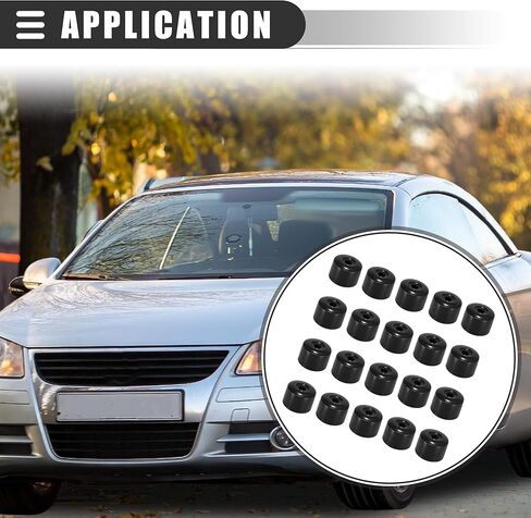 Motoforti 17mm ID Wheel Lock Lug Bolt Nut Cover Cap with Remove Dismantle Tool,for Volkswagen Eos 2007-2015,Plastic,1K0601173,Black,20 Pcs in Saudi Arabia