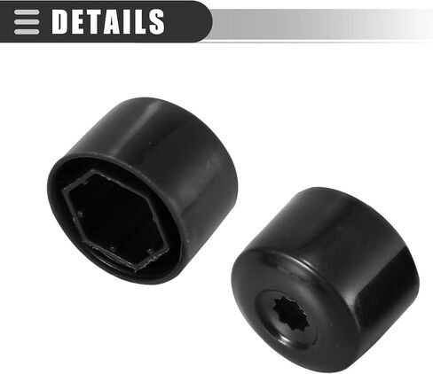 Motoforti 17mm ID Wheel Lock Lug Bolt Nut Cover Cap with Remove Dismantle Tool,for Volkswagen Eos 2007-2015,Plastic,1K0601173,Black,20 Pcs in Saudi Arabia