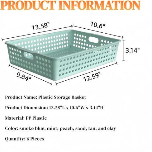 6 حزمة سلال ورق ملونة في الفصل الدراسي ، صينية تنظيم المكتب لأوراق A4 ، صناديق الورق البلاستيكية لتخزين الفصول الدراسية ، واتجه في صواني للمعلمين والطلاب ، وصواني غرفة مكتب المكتب (لون مشرق) in Kuwait