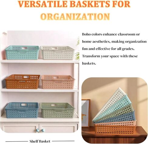 6 حزمة سلال ورق ملونة في الفصل الدراسي ، صينية تنظيم المكتب لأوراق A4 ، صناديق الورق البلاستيكية لتخزين الفصول الدراسية ، واتجه في صواني للمعلمين والطلاب ، وصواني غرفة مكتب المكتب (لون مشرق) in Kuwait