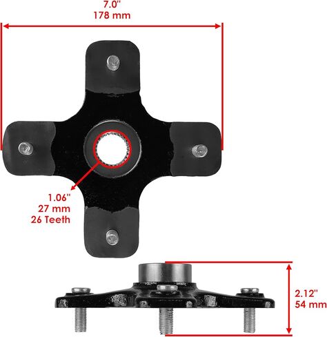 Caltric Front Rear Right and Left Wheel Hub Compatible with Can-am Outlander 800 XT 2006-2010 / 800R 2011-2012 in Saudi Arabia