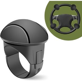 jokormo 1 PC Car Steering Wheel Booster Ball, Multi-functional Waterproof Vehicle Steering Wheel Spinner Replacement, Universal One-handed Steering Assist Accessories for Cars Trucks SUVs (Black)