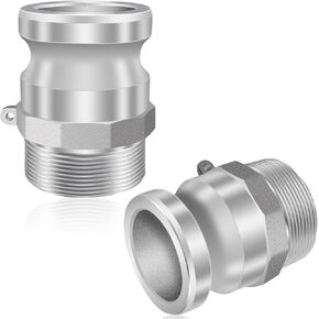 قطعتان من تركيبات خرطوم الكامة والأخدود العالمية، تركيب Camlok من الألومنيوم من النوع F مقاس 1 بوصة، قفل كام ذكر مع كامة خيط NPT ذكر ووصلة خرطوم الأخدود، وصلة Camlok، لشفط/تفريغ الخراطيم الصناعية in Kuwait