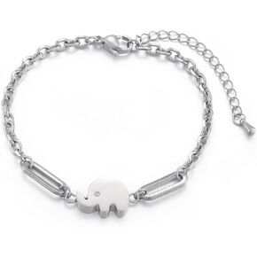 KJDYQ Coworker Leaving Gifts Lucky Elephant Bracelet,You Will Be Missed,Good Luck Gifts for Women Friends Boss Staff Present for New Job Coworker Leaving Gifts