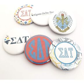 Sigma Delta Tau Set of 6 Pin-Back Buttons