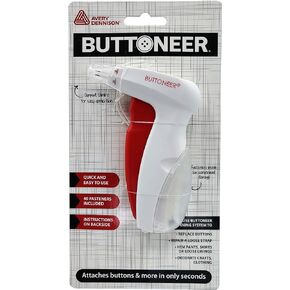 Buttoneer Button Fastening System - New and Improved! - Attaches Buttons & More in Seconds - No Sewing Necessary & Works on Most Fabrics