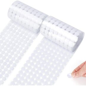 Atpot Self Adhesive Dots, 2080pcs(1040 Pairs)0.47" Diameter Sticky dots Sticky Back Hook Nylon, Loop Dots with Strong Waterproof Adhesive for Arts and Crafts,Suitable for Classroom, Office, Home