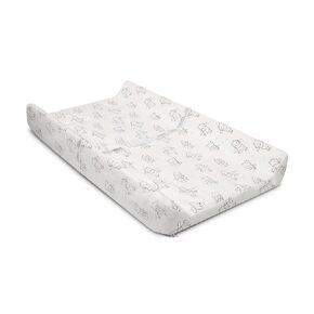 Disney Winnie The Pooh Contoured Changing Pad with Plush Cover by Delta Children – Machine Washable Cover and Waterproof Outer Layer, Grey