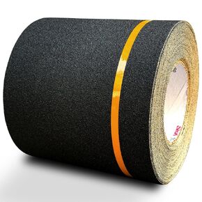 S&X Heavy Duty Anti Slip Tape 6 Inch x 60 Ft, 2X Longer Enhanced Adhesive Grip Tape with Reflective Strip, Outdoor Stair Treads Non-Slip for Steps Ramps Boats Decks Long-Lasting