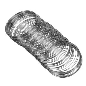 PATIKIL 100 Loops Memory Wire, 1pcs 0.8mm 20 Gauge Jewelry Wire Craft Wire Memory Steel Wire for Jewelry Making Bracelets Beading DIY Crafts, Black