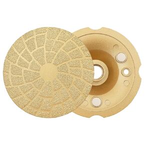 SHDIATOOL Diamond Grinding Pads 4-Inch,Diamond Polishing Pads Grit #30#50 for Concrete Granite Marble Stone Set of Shaping Beveling with Aluminum Based Backer Pack of 3