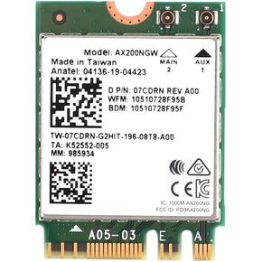 REKONG WiFi 6 AX200NGW M.2 2230 WiFi Network Card Dual Band 160MHz MU-MIMO 802.11AC AX 3000Mbps 2.4Ghz 5Ghz BT5.2 AX200 Wireless Adapter OFDMA Support vPro Miracast Only for Windows 10/11,64 bit